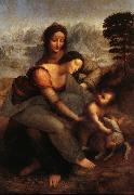 LEONARDO da Vinci La Vierge,l'Enfant Jesus et sainte Anne Spain oil painting artist